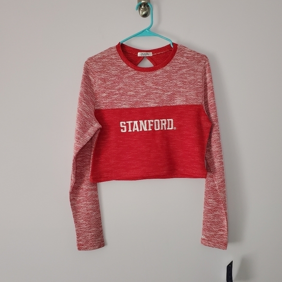 Stanford University Crop Top Long Sleeves Med NUYU - Picture 11 of 12